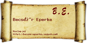Becsár Eperke névjegykártya